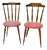 Wood and Fabric Chairs, Set of 2 For Sale