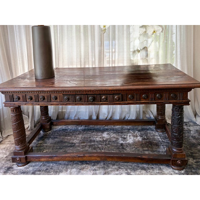 Brown 17th Century Italian Baroque Console Table For Sale - Image 8 of 10