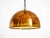 A beautiful, rare, and large italian pendant lamp from the 1970s, made of resin with embedded maple leaves. stunning,...