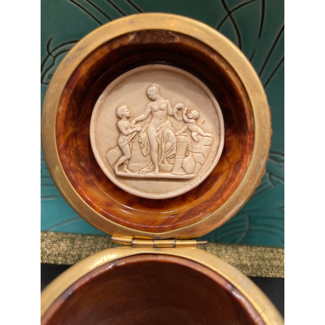 Cache Grecian Inspo Jar Marble Intaglio For Sale - Image 9 of 16