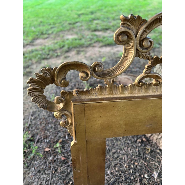1950s Mid Century Italian Hollywood Regency Gilt Metal King Headboard. For Sale - Image 4 of 10