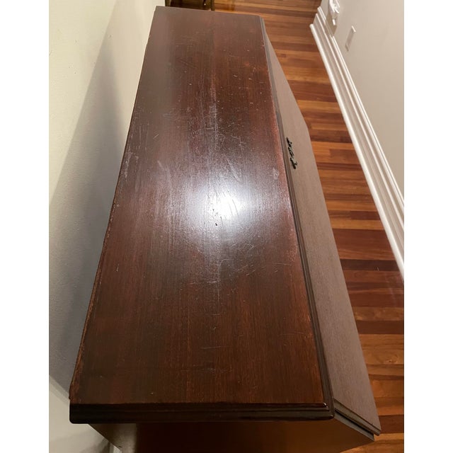 Early 20th Century Colonial Revival Mahogany Slant-Front Secretary Desk With Serpentine Drawers, c.1910 For Sale - Image 12 of 12