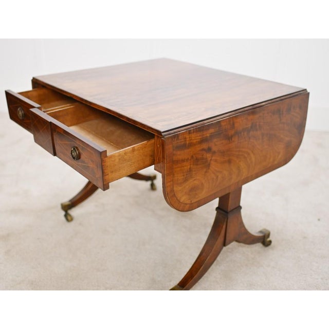Regency Sofa Table in Mahogany For Sale - Image 10 of 14