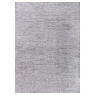 Modern Taupe Rug in Wool and Silk by Doris Leslie Blau For Sale