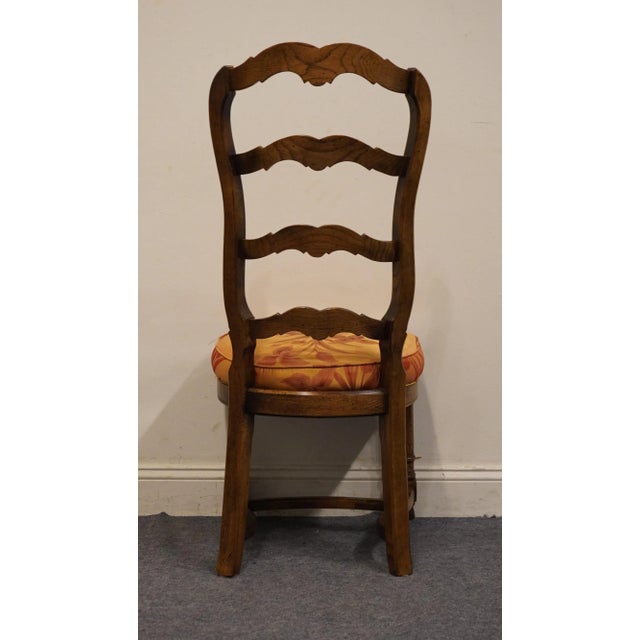 Vintage Antique Country French Style Ladderback Dining Side Chair For Sale - Image 9 of 11