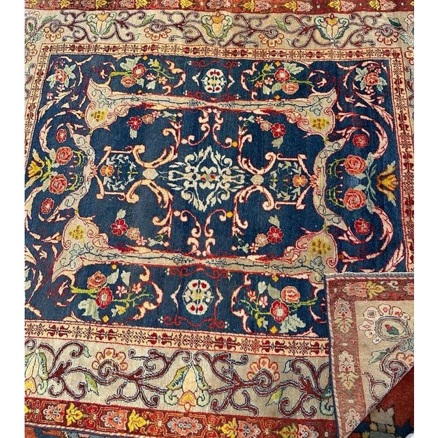 Antique Turkish Rug | Hereke Design | 5'x6' For Sale - Image 4 of 7