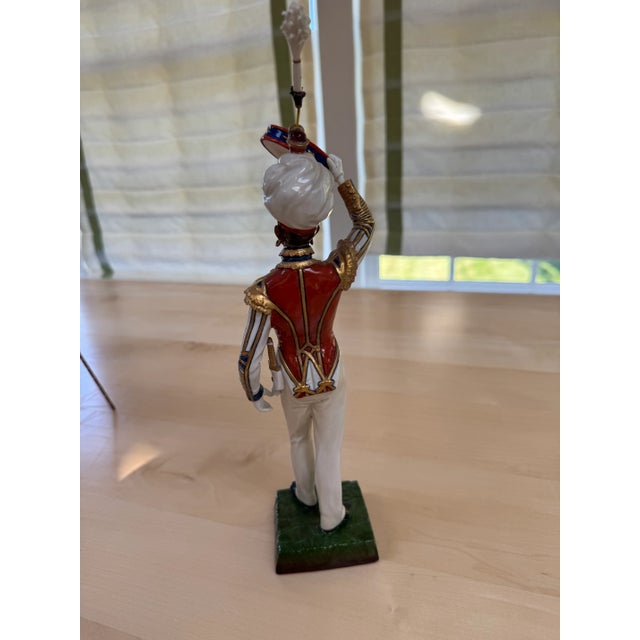 Sitzendorf German Porcelain Indian Jambourine 1st Guards Circa 1830 For Sale - Image 4 of 7