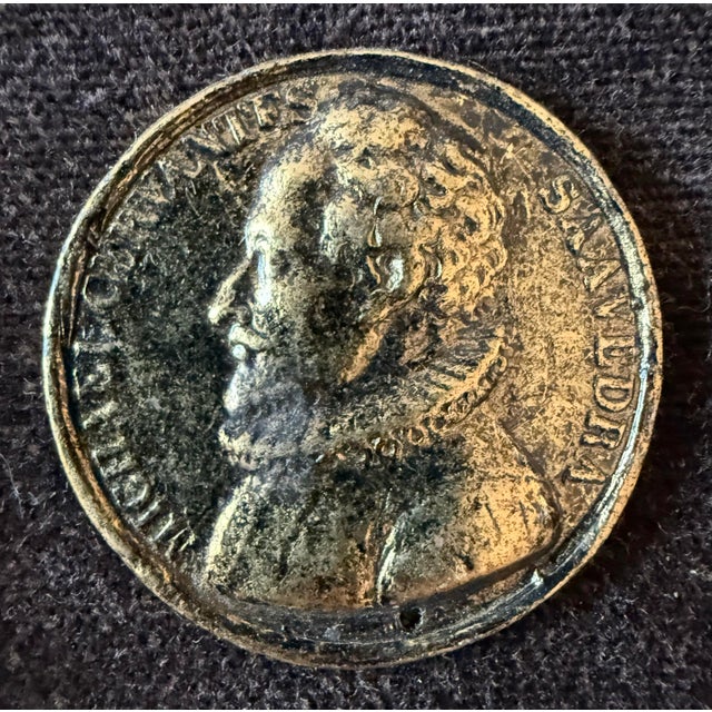 Pair of Mid Century Framed Roman Medallions or Coins For Sale - Image 9 of 13