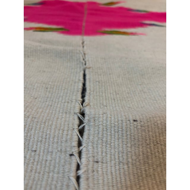 Textile Late 19th/Early 20th Century Saltillo Serape Wearing Blanket For Sale - Image 7 of 12