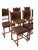 Late 19th Century Set of 6 Henry II Walnut and Leather Chairs For Sale - Image 4 of 5