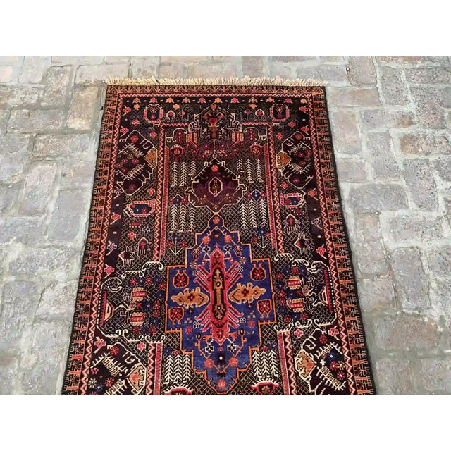 Authentic Tribal Geometric Hallway Rug - 3.4 X 12.5 Ft For Sale - Image 4 of 7