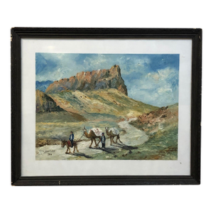"Journey Through the Silent Lands" - Original Oil Painting on Canvas Signed, Framed