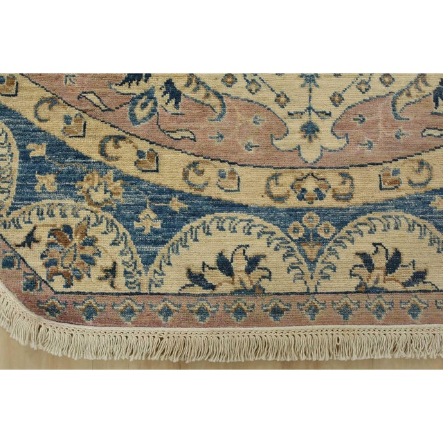 Ziegler Rug 5’8” X 5’8” Pink Wool Traditional Hand-Knotted Oriental Carpet For Sale - Image 9 of 12