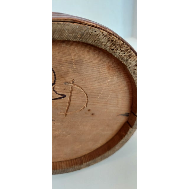 Mid 19th Century 1860s Hand Painted Danish Wooden Jug For Sale - Image 5 of 11