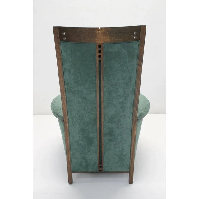 Art Deco Highback Peggy Galaxy Armchair by Umberto Asnago for Giorgetti, Italy, 1990s For Sale - Image 4 of 11