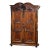18th Century French Louis XV Carved Walnut Armoire From Lyon For Sale