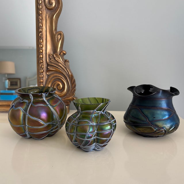 Glass 1900s Pallme-Konig & Habel Bohemian Art Glass Vase. For Sale - Image 7 of 7