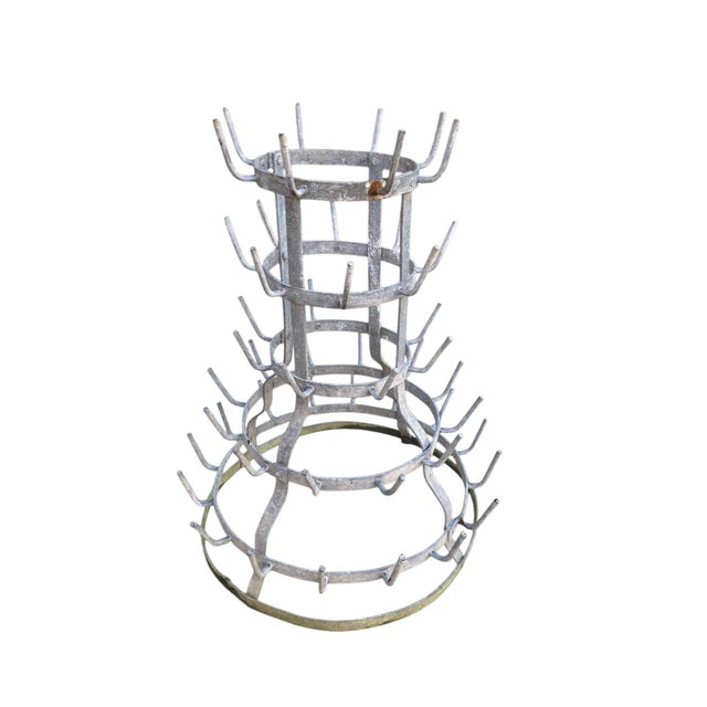 French 52 Peg Bottle Dryer Garden Sculpture, 1950 For Sale - Image 3 of 10