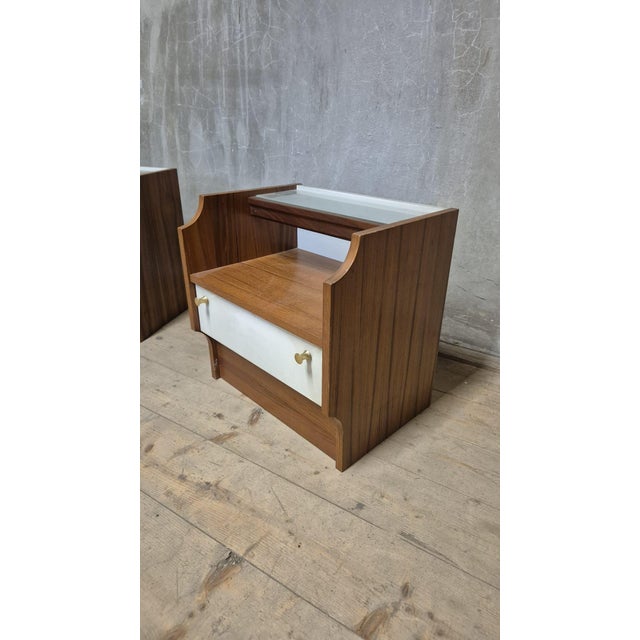 Vintage Bedside Tables, Czechoslovakia, 1940s, Set of 2 For Sale - Image 10 of 12