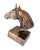 Brass 1970s Antique Brass Finish Metal Hand Carved Horse Head Bust Sculpture For Sale - Image 8 of 10