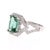 Contemporary 4.81 Carat Tourmaline Diamond 14 Karat White Gold Ring, Size 7 For Sale - Image 3 of 5