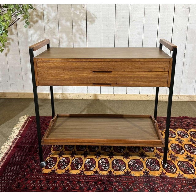English Serving Cart on Wheels, 1970s For Sale - Image 11 of 11