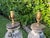 Vintage Oversized Crackle Glaze Art Pottery Urn Lamps, Pair For Sale - Image 9 of 11