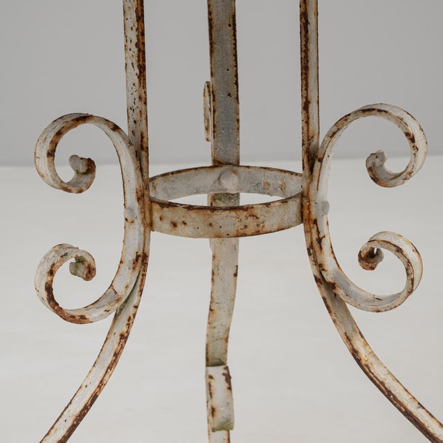 Metal 20th Century French White Painted Metal Flower Stand For Sale - Image 7 of 18