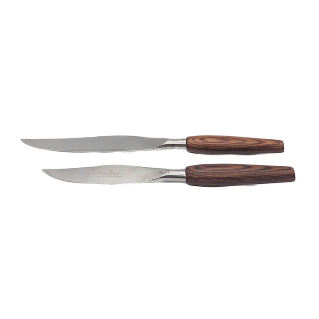 Mid-Century Modern Vintage Sheffield "Mode Danish" Carving Knives, Set of 2 Utensils For Sale - Image 3 of 11