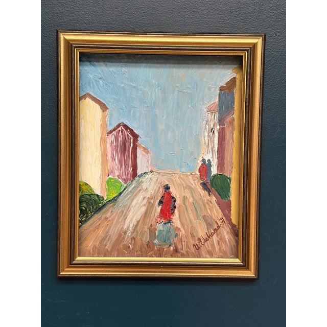 U. Ekshard, Street Scene, 1971, Oil on Panel, Framed For Sale - Image 16 of 18