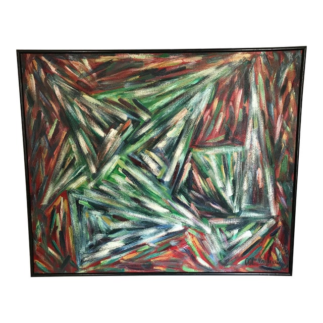 Iron Kites Original Abstract Expressionism Oil Painting by Monique Nichols For Sale