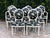Gorgeous French Maison Jansen style chairs. A warm beige cream painted wood original paint just the perfect distressed...