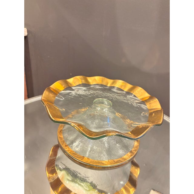 Annieglass classic favorite for cakes, tarts, and appetizers! Show off your best with the glass Ruffle Pedestal Cake...