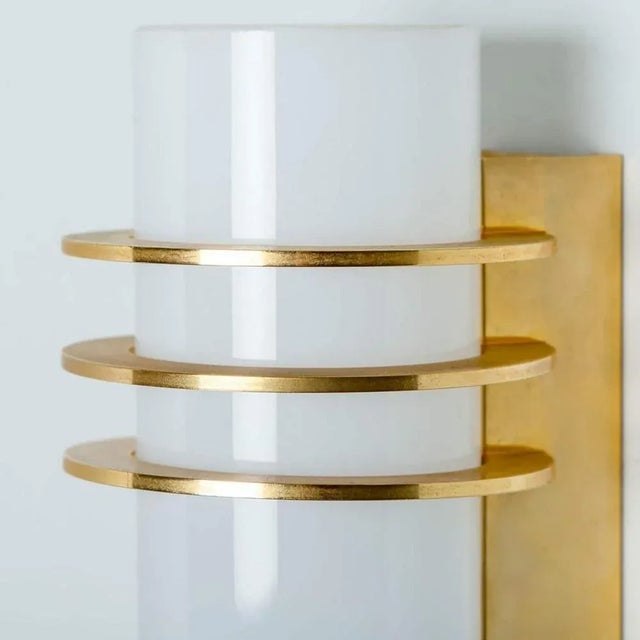 Opaline Glass Wall Lights from Glashütte Limburg, 1960, Set of 2 For Sale - Image 10 of 12