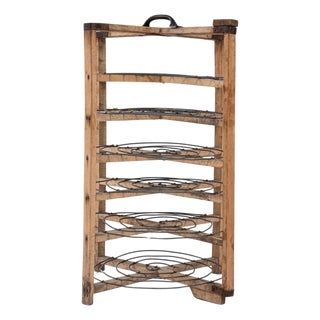 20th Century French Metal & Wooden Cake Stand For Sale