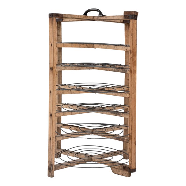 20th Century French Metal & Wooden Cake Stand For Sale