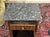 Wood Antique Bedside Table in Mahogany with Grey Marble Top, 1800s For Sale - Image 7 of 16
