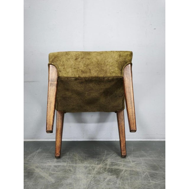 Art Deco Beech Stool, Former Czechoslovakia, 1930s For Sale - Image 3 of 10