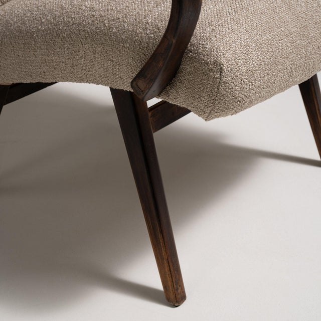 19th Century 19th Century France Taupe Wood Armchair For Sale - Image 5 of 11