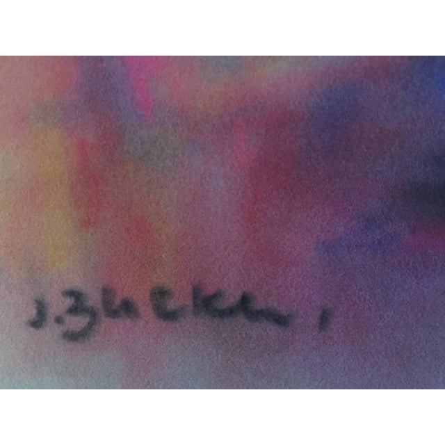 Modern Jacques (Jakub) Zucker, Woman Artist in Studio Pastel Drawing Polish Ecole D'Paris, WPA, Bezalel Artist For Sale - Image 3 of 4