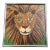 1970’s Original Hand Done Needlepoint of Lion Chrome Original Frame For Sale