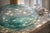 Large Aqua Glass Demijohn Vessel With Twine-Wrapped Neck – 17” Mediterranean Coastal Bottle For Sale - Image 9 of 9