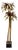 Palm Trees Floor Lamp in Gilt Brass by Christian Techoueyres for Maison Jansen, France, 1970s For Sale