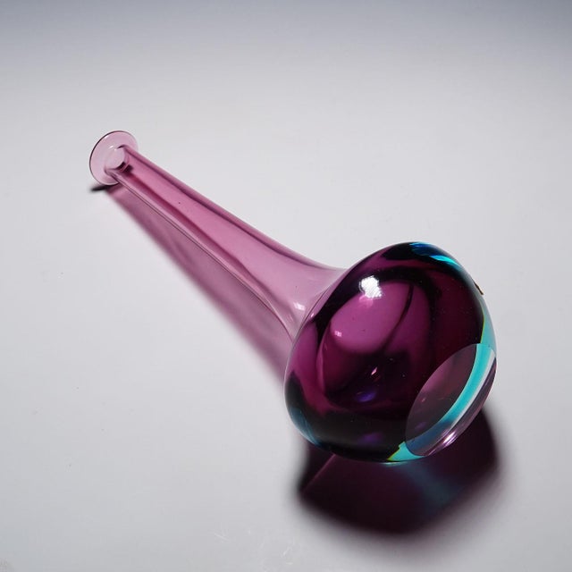 Seguso Vetri d'Arte Vintage Art Glass Vase by Seguso Vetri d'Arte Murano For Sale - Image 4 of 7