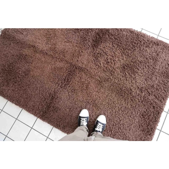 1970s Vintage Swedish Shag Rug 4.6' X 6.8' For Sale - Image 9 of 11