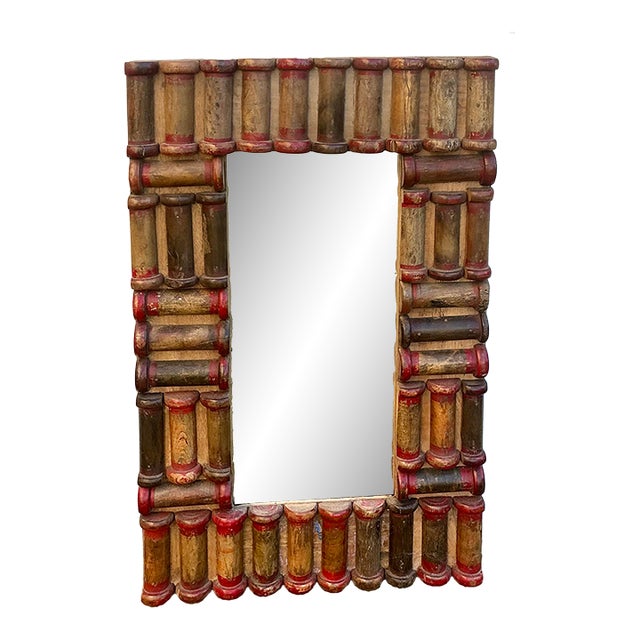 Vintage Old Spool Fragment Mirror For Sale