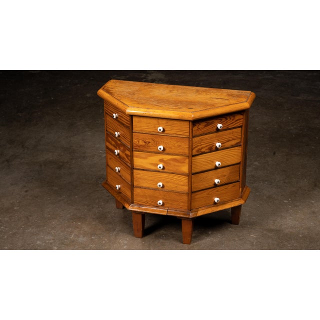 Mid 20th Century Early 20th Century Wooden Parts Cabinet For Sale - Image 5 of 7