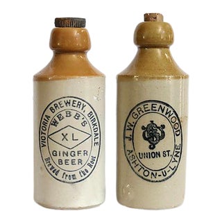 Antique Ginger Beer Crocks, a Pair