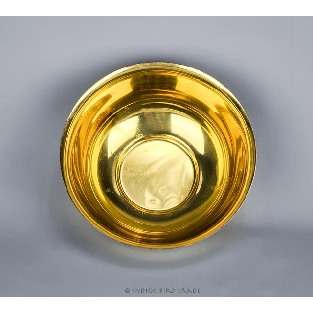 Mid-Century Modern Vintage Brass Bowl by Brasscrafters American Family Usa For Sale - Image 3 of 5