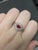 Celtic Inspired East West Mozambique Ruby and Natural Diamond Ring in 14k Gold, Size 6.75 For Sale - Image 11 of 11
